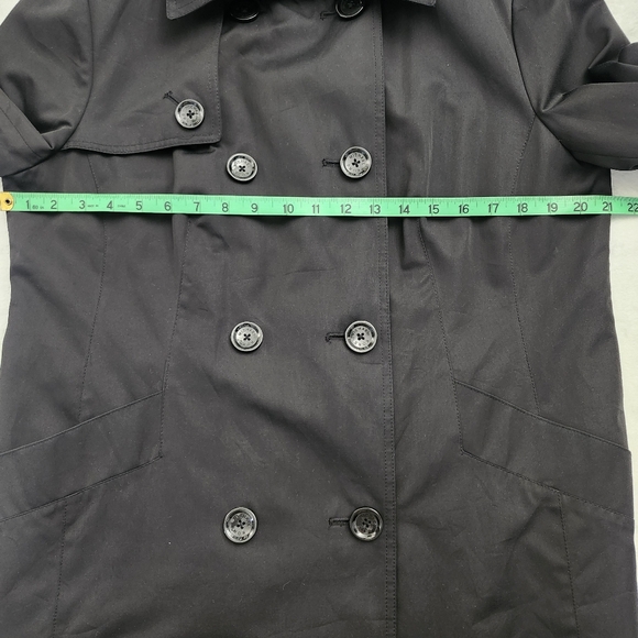 MICHAEL KORS Women's Black Double Breasted Trench Coat (See measurements) - Picture 9 of 12